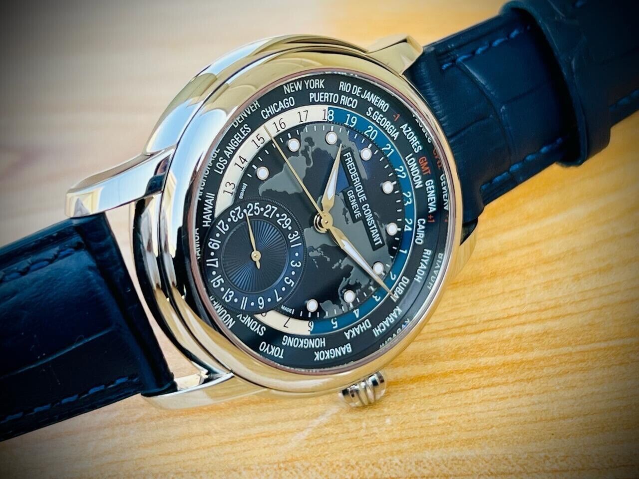 Frederique Constant Classic Worldtimer Automatic Men's Watch FC-718NWM4H6 UK - Grab A Watch Co