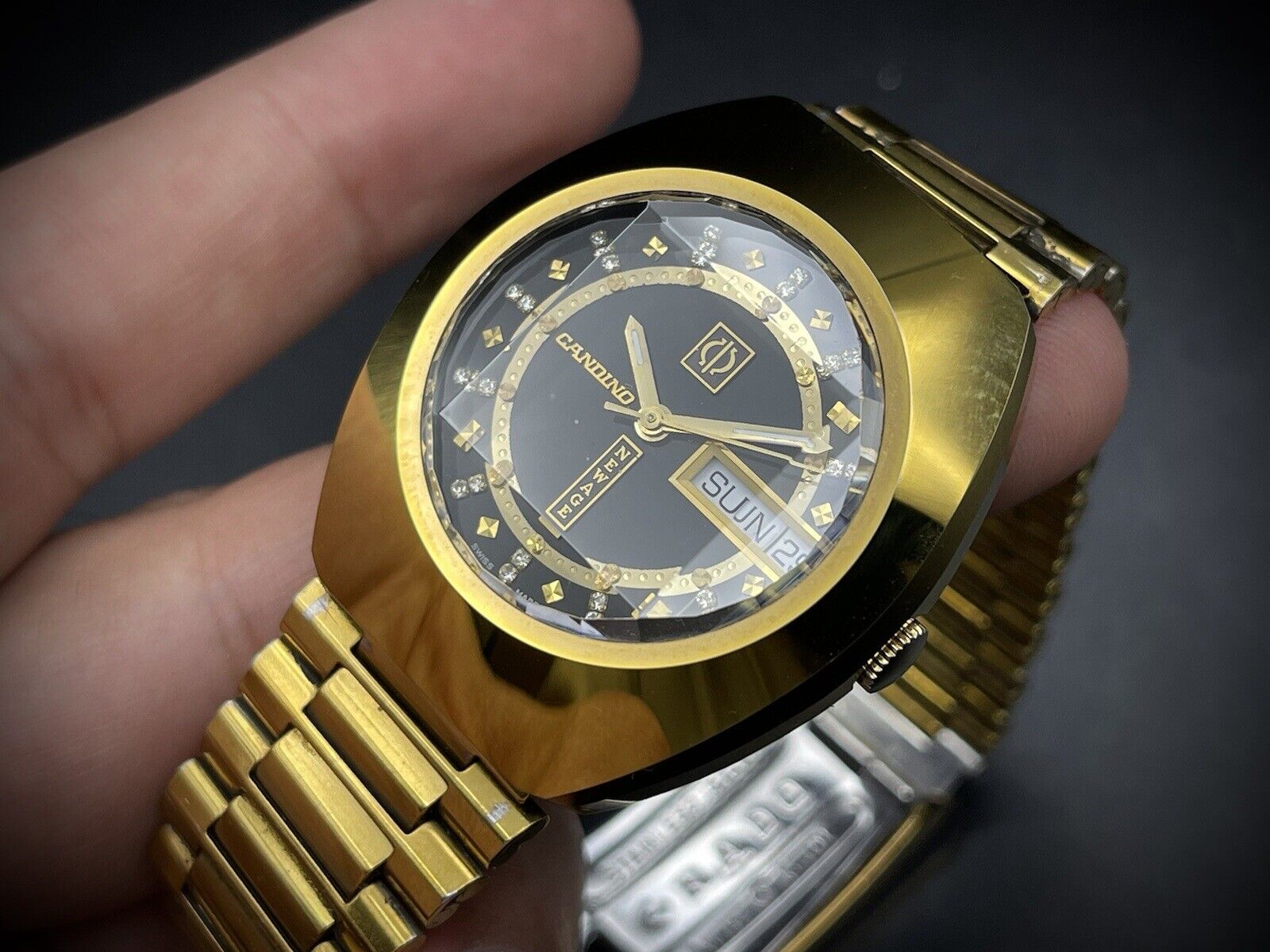 Genuine NOS Vintage Candino New Age Diastar 36mm Sapphire Automatic Mens Watch - Grab A Watch Co