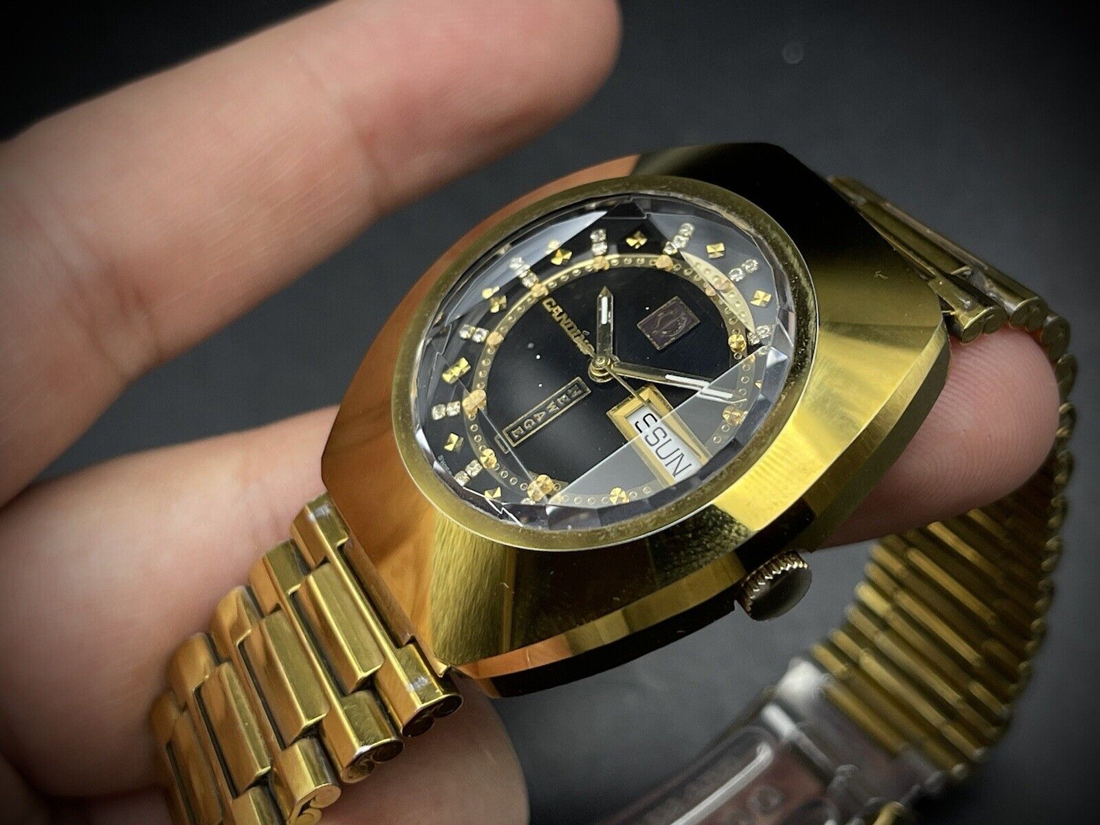 Genuine NOS Vintage Candino New Age Diastar 36mm Sapphire Automatic Mens Watch - Grab A Watch Co