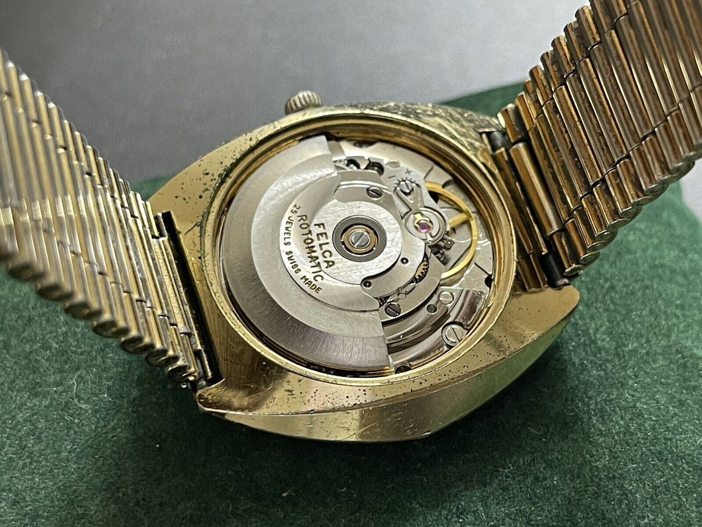 Genuine Vintage Felca Blue Galaxy Stars Dial, 35mm, Automatic Gents Watch, Swiss - Grab A Watch Co