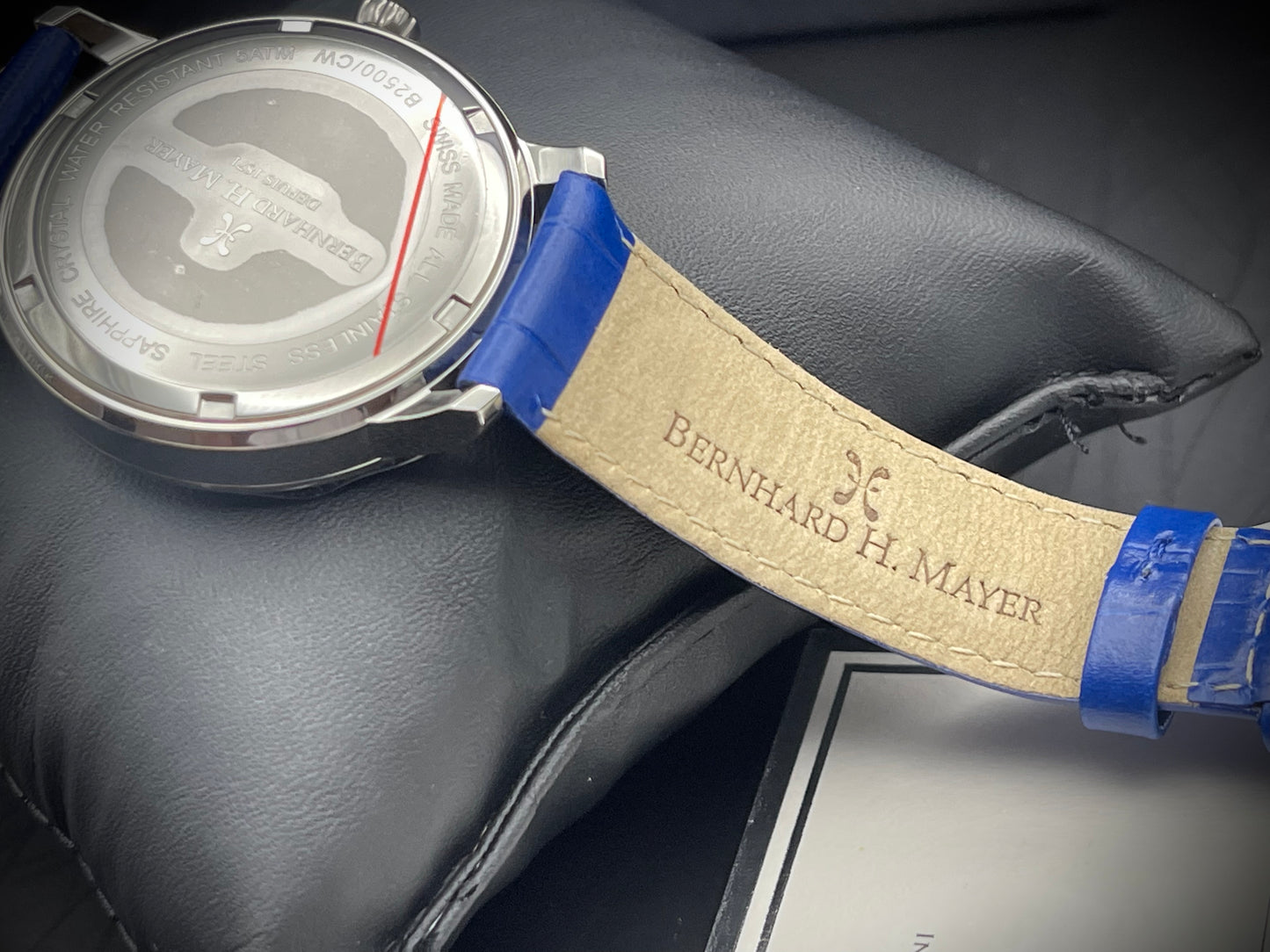 Bernhard H. Mayer Estelle Mother Of Pearl Diamond Dial Unisex Watch 37mm with box & papers