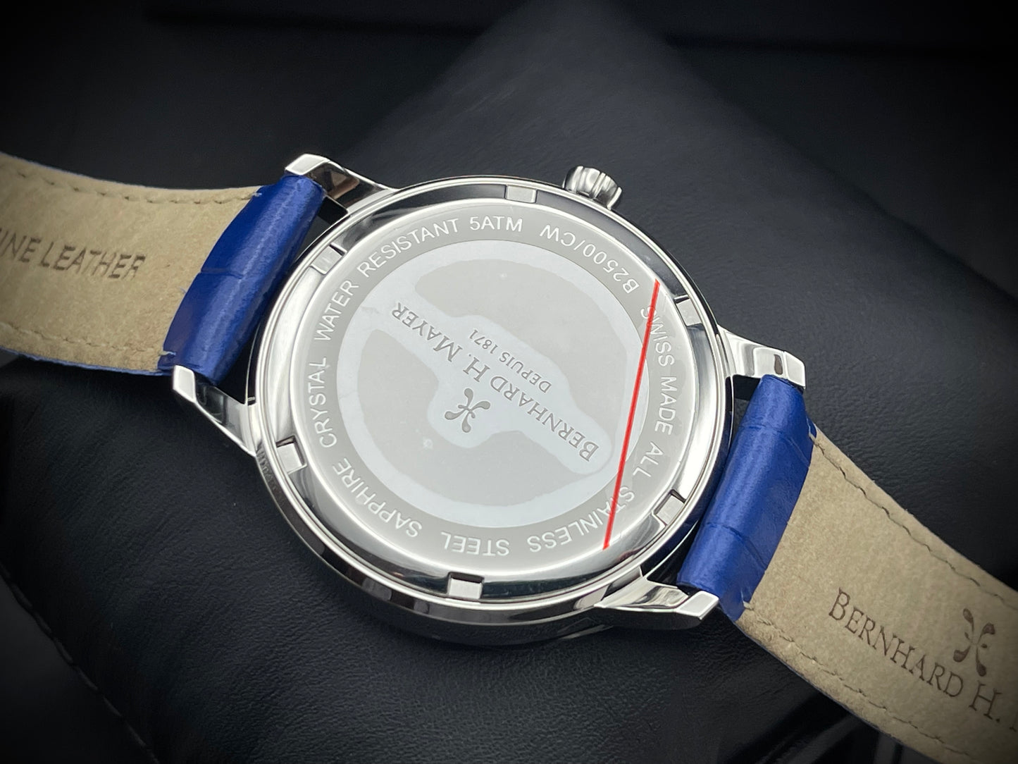 Bernhard H. Mayer Estelle Mother Of Pearl Diamond Dial Unisex Watch 37mm with box & papers