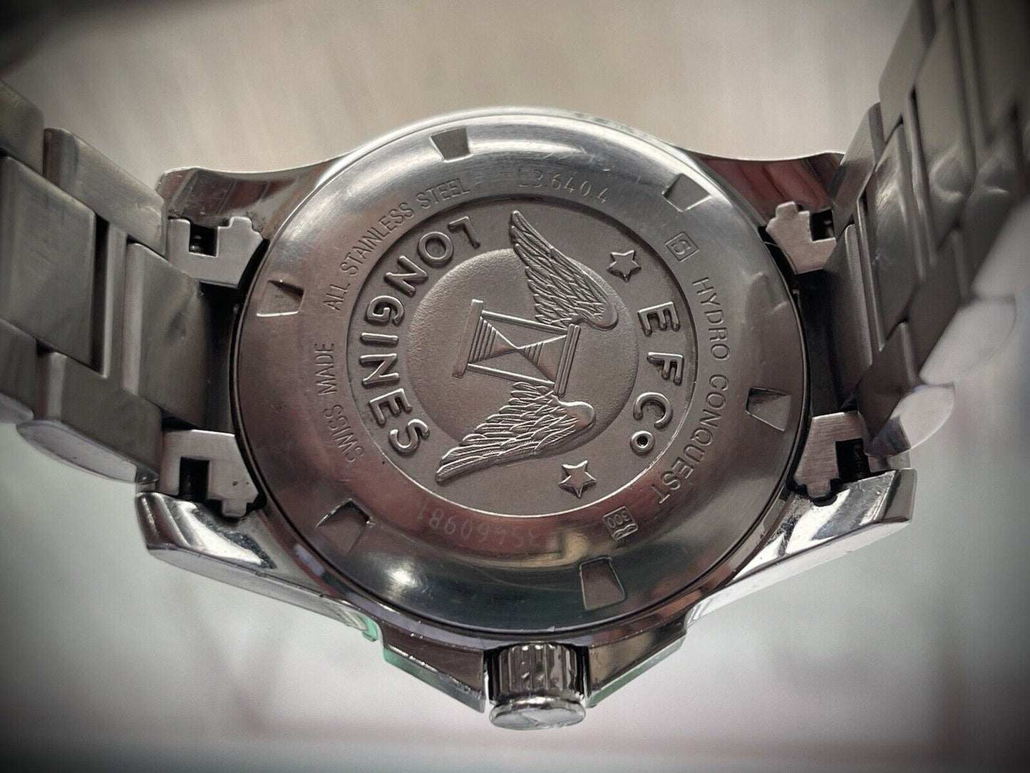 Longines Hydro Conquest Rare Purple Dial 39mm 1000ft Quartz Watch, L3.640.4 - Grab A Watch Co