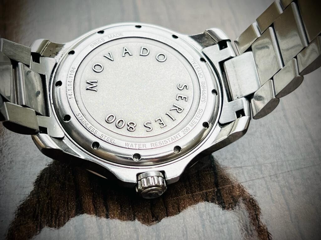 Movado Series 800 Quartz Mens Watch 44mm Swiss made , Perfect - Grab A Watch Co