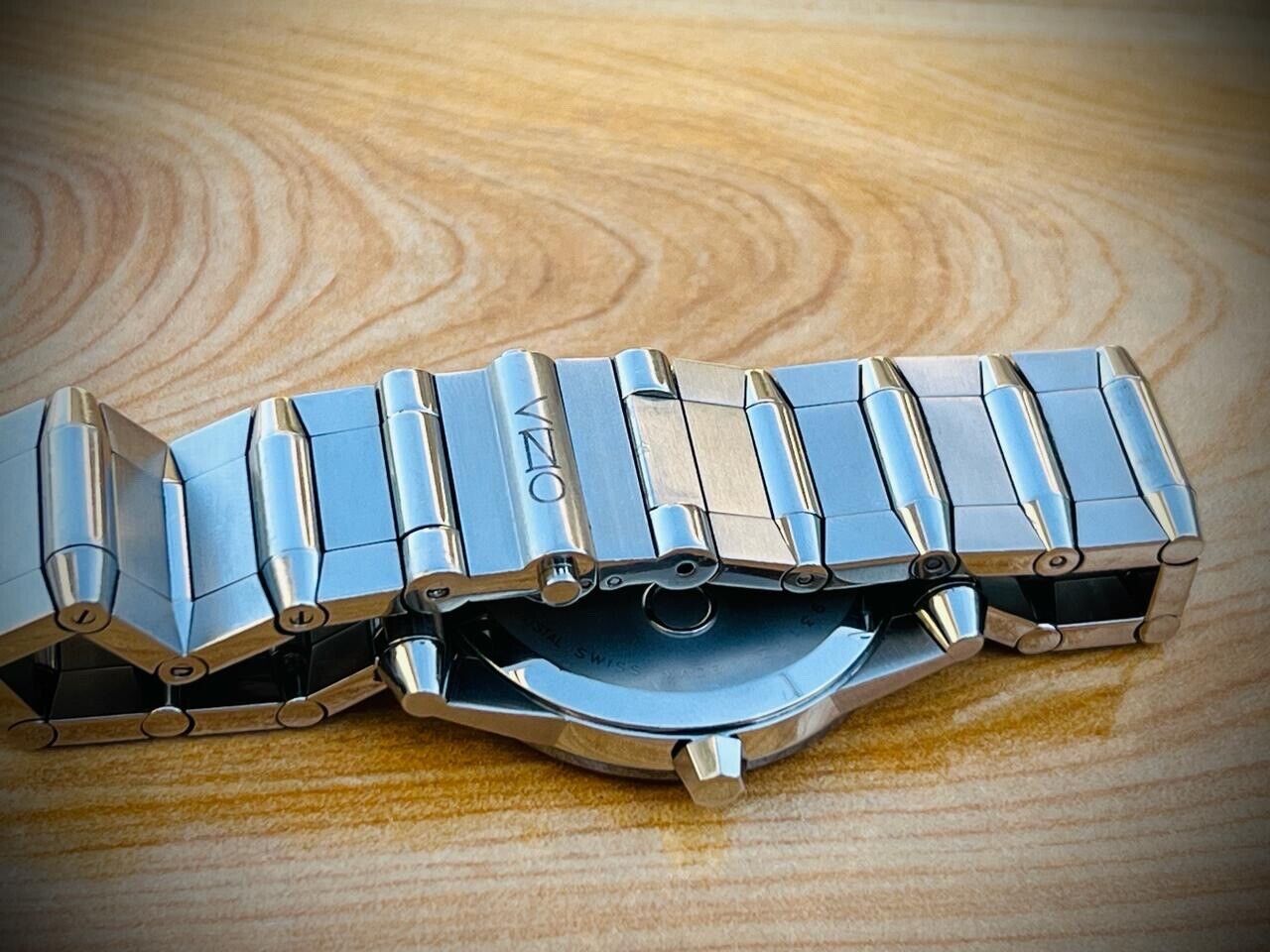 Movado VIZIO Luxury Ceramic Bezel Mens Watch Swiss made, Perfect 38mm - Grab A Watch Co