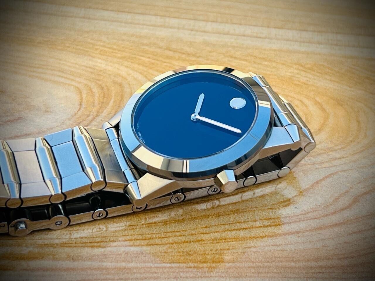 Movado VIZIO Luxury Ceramic Bezel Mens Watch Swiss made, Perfect 38mm - Grab A Watch Co