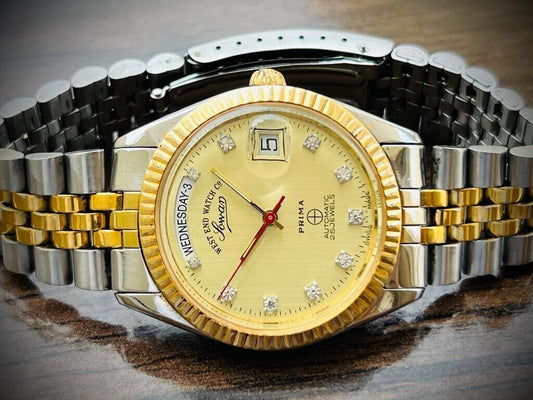NOS West End Co President Jubilee 37mm Diamond Dial, Automatic Mens Watch - Grab A Watch Co