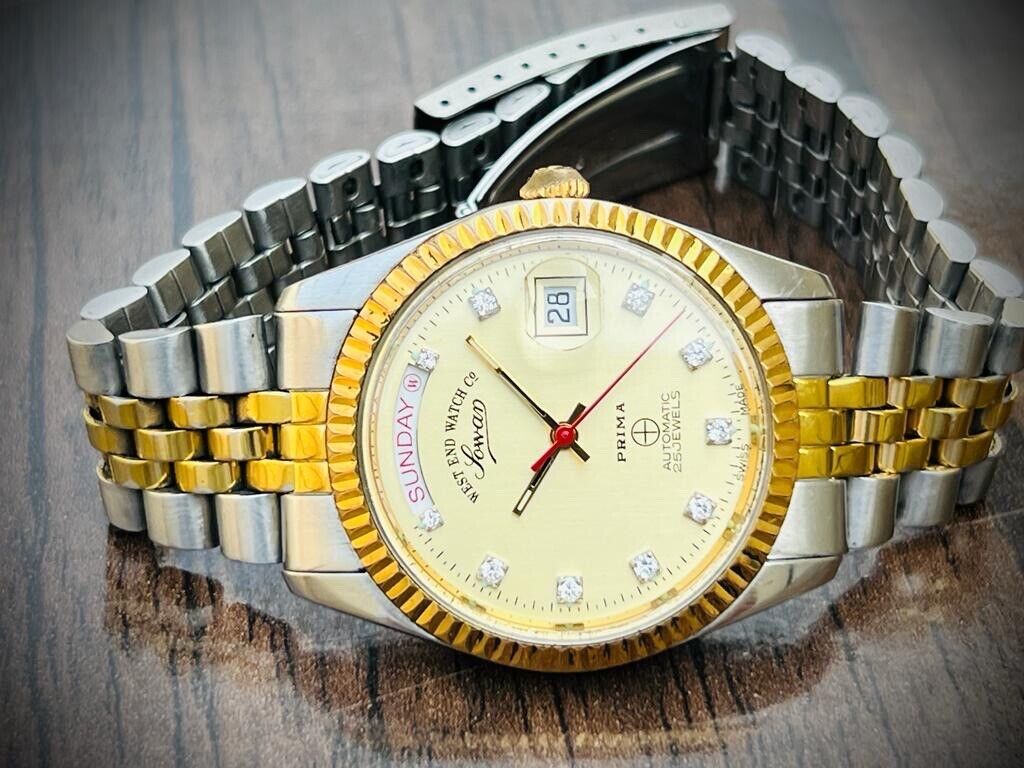 NOS West End Co President Jubilee 37mm Diamond Dial, Automatic Mens Watch - Grab A Watch Co