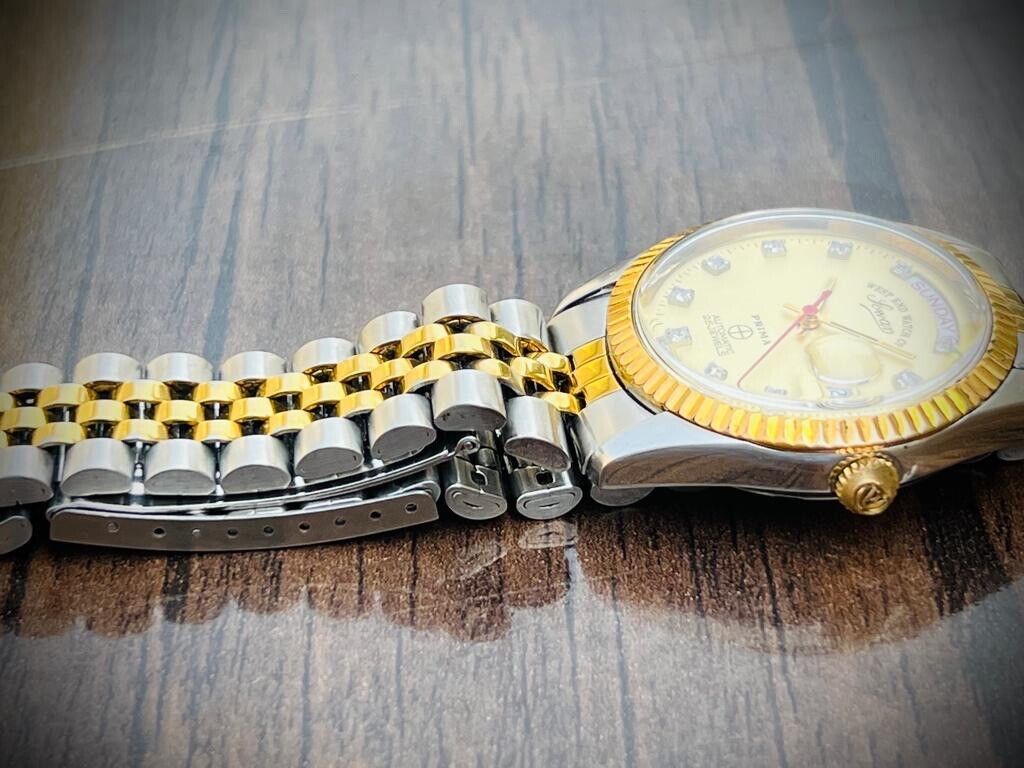 NOS West End Co President Jubilee 37mm Diamond Dial, Automatic Mens Watch - Grab A Watch Co