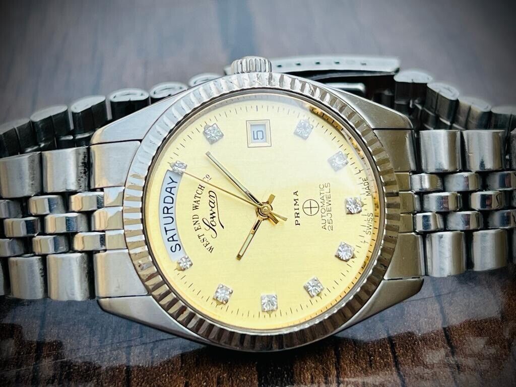 NOS West End Co President Jubilee 38mm Diamond Dial, Automatic Mens Watch - Grab A Watch Co