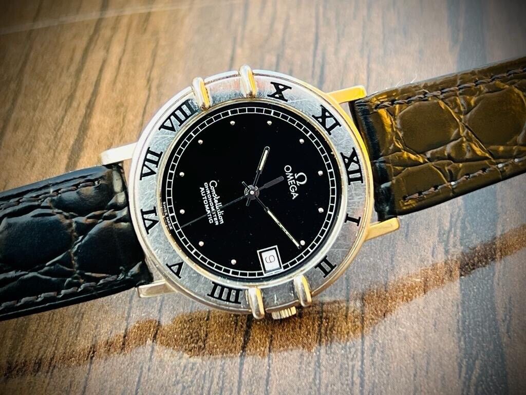 Omega Constellation Chronometer Automatic Black Cal.1111 Roman Bezel Men’s Watch - Grab A Watch Co