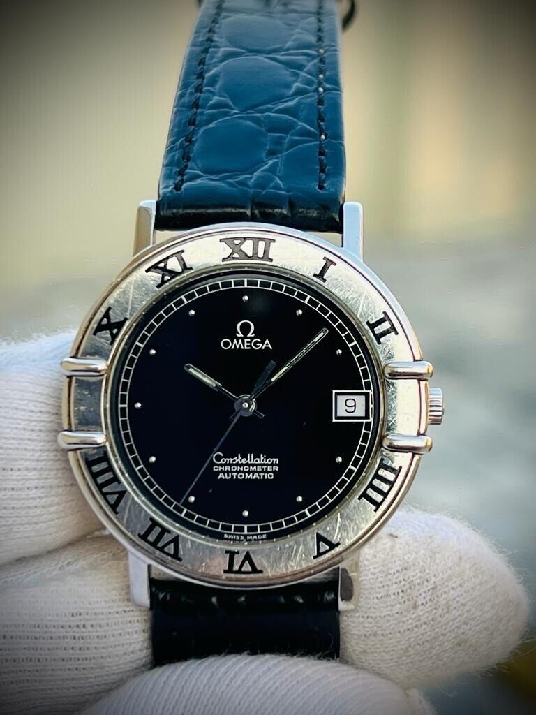 Omega Constellation Chronometer Automatic Black Cal.1111 Roman Bezel Men’s Watch - Grab A Watch Co