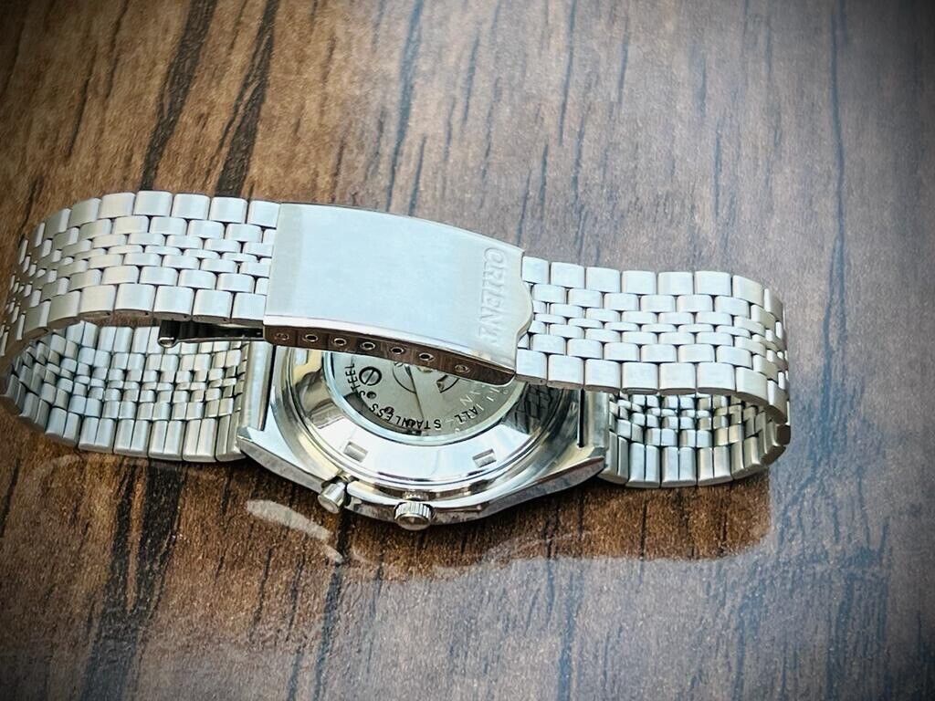 Orient 3 Star Crystal 21 Jewels Brown Dial, Perfect Mens Watch 35mm, Open Back - Grab A Watch Co