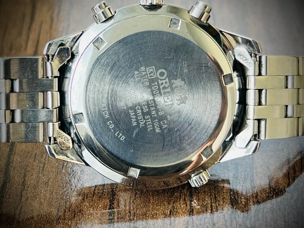 Orient Chronograpgh 100m Alarm Mens Japan Watch 43mm Discountinued Model - Grab A Watch Co