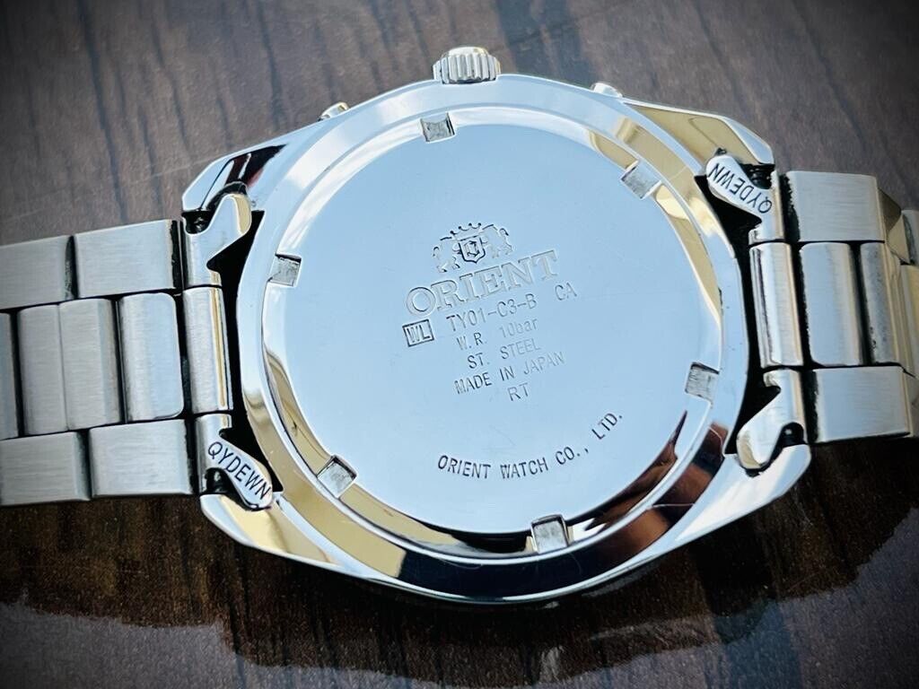 ORIENT Chronograph 10Bar Sporty Neo Seventies Horizon Green Dial Mens Watch 42mm - Grab A Watch Co