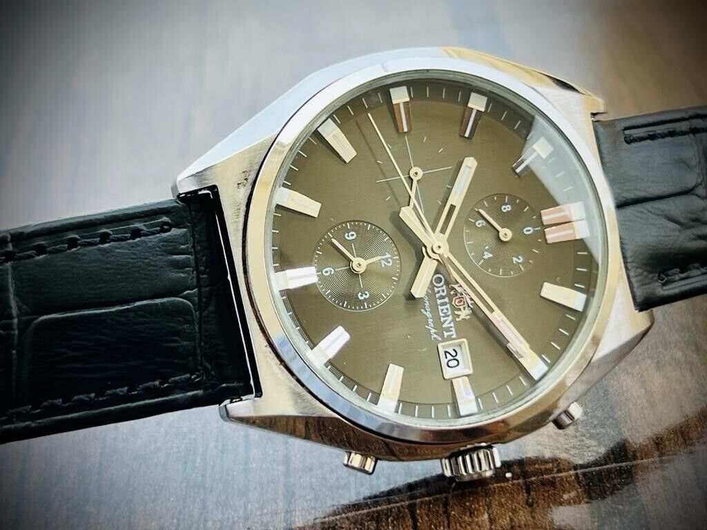 Orient Chronograph Men's Watch 40mm Discontinued Model, Beautiful - Grab A Watch Co