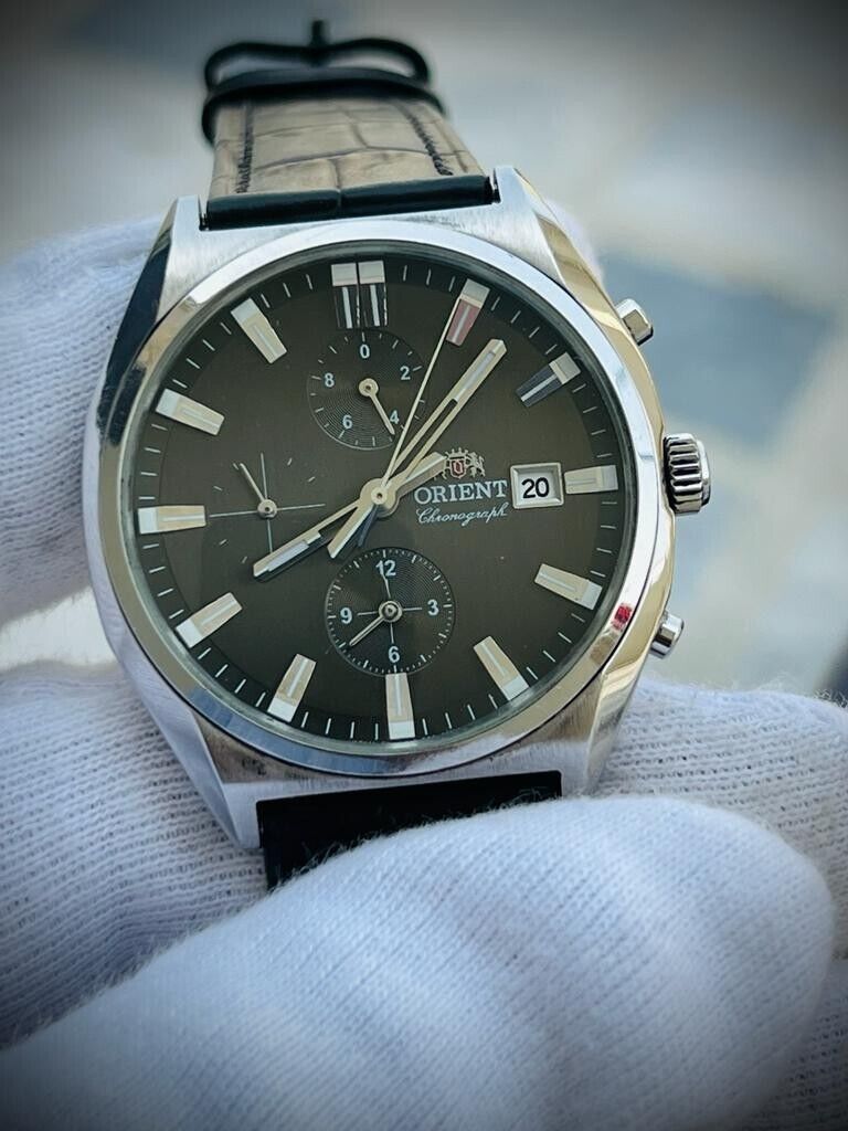 Orient Chronograph Men's Watch 40mm Discontinued Model, Beautiful - Grab A Watch Co