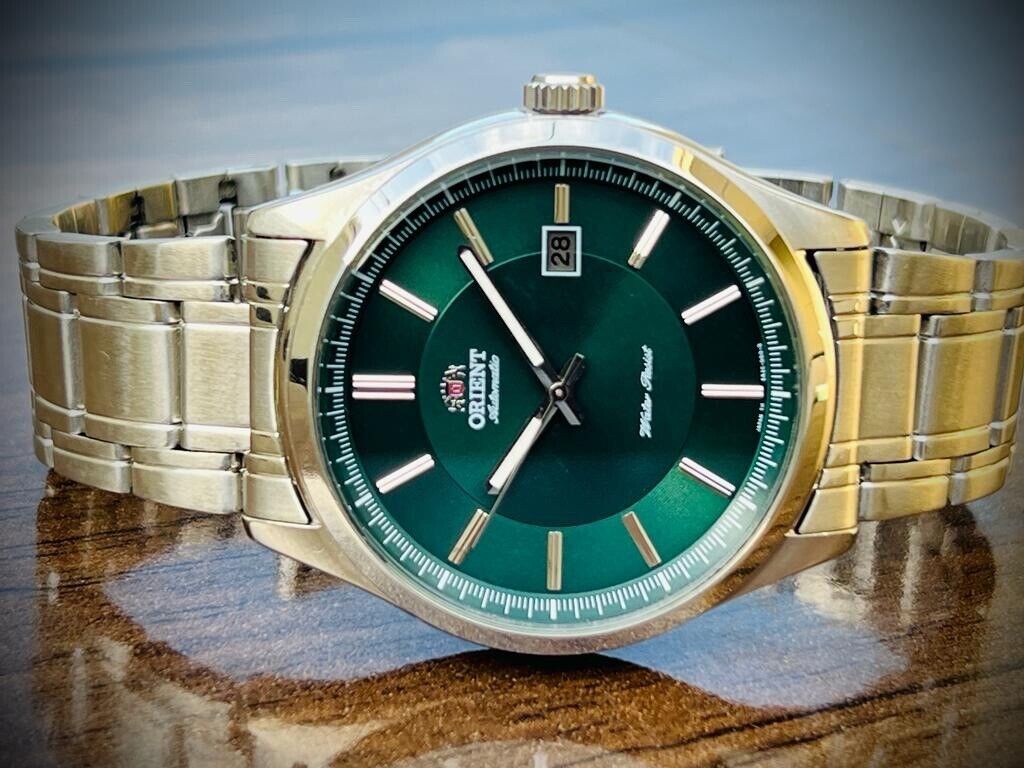 Orient Green Dial Automatic Mens Japan Watch 42mm, FER2C006F Discountinued Model - Grab A Watch Co