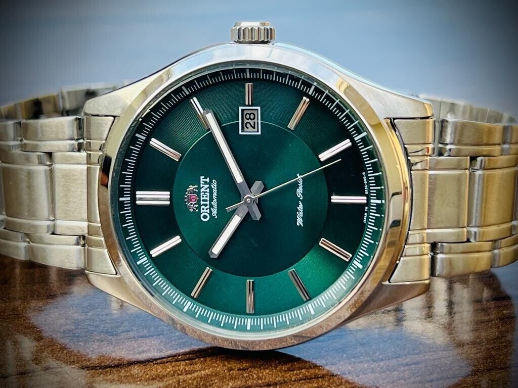 Orient Green Dial Automatic Mens Japan Watch 42mm, FER2C006F Discountinued Model - Grab A Watch Co