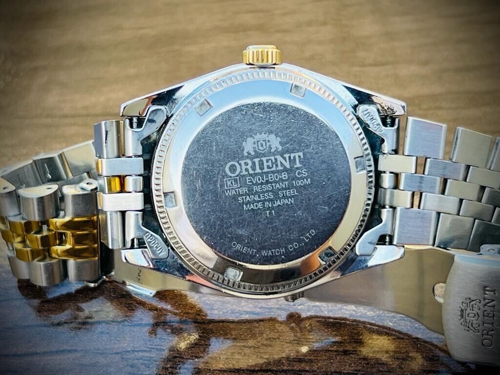 Orient President 100m Diamond Dial Jubilee Mens Watch Automatic 2/Tone 36mm - Grab A Watch Co