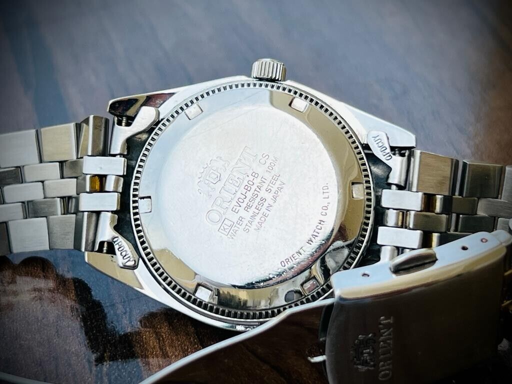 Orient President 100m Diamond Dial Jubilee Mens Watch Automatic 2/Tone 36mm - Grab A Watch Co