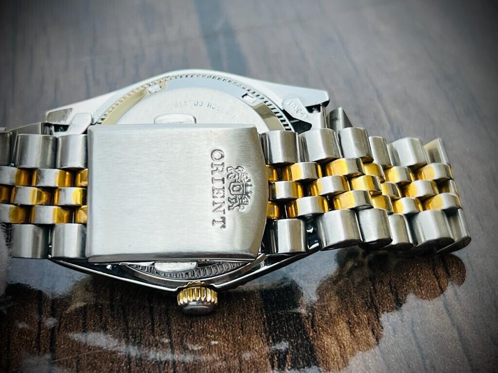 Orient President 100m Diamond Dial Jubilee Mens Watch Automatic 2/Tone 36mm - Grab A Watch Co