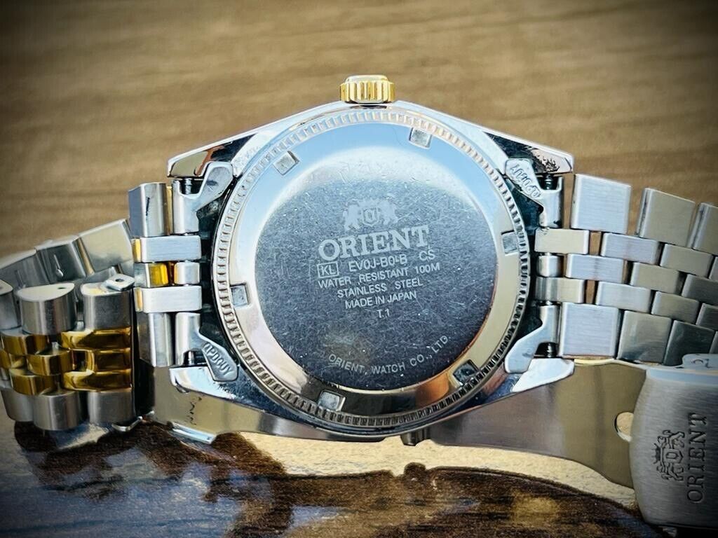 Orient President 100m Diamond Dial Jubilee Mens Watch Automatic 2/Tone 36mm - Grab A Watch Co