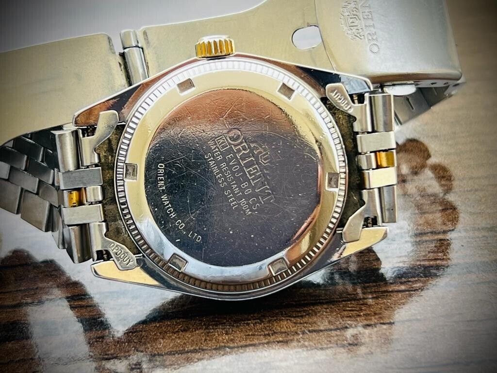 Orient President 100m Diamond Dial Jubilee Mens Watch Automatic 2/Tone 36mm - Grab A Watch Co