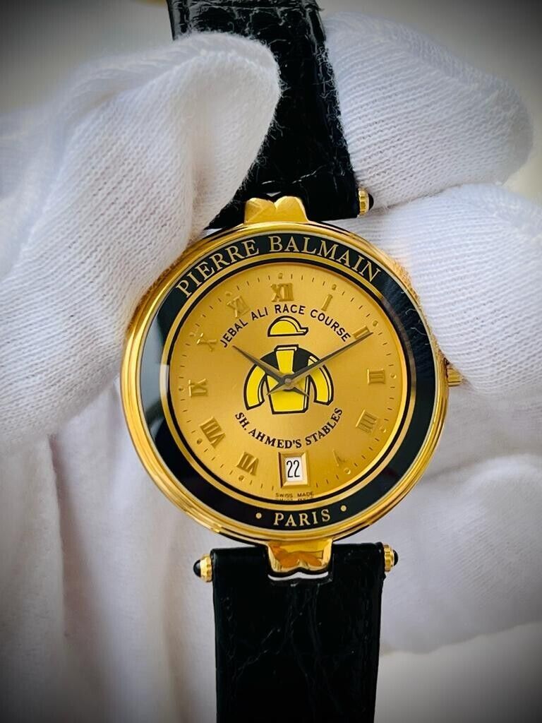 Rare Pierre Balmain Paris Jebal Ali Course Gifted Watch Quartz 35mm With Box - Grab A Watch Co