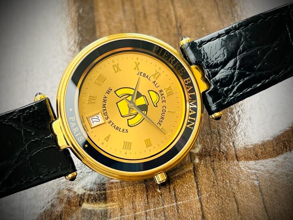 Rare Pierre Balmain Paris Jebal Ali Course Gifted Watch Quartz 35mm With Box - Grab A Watch Co