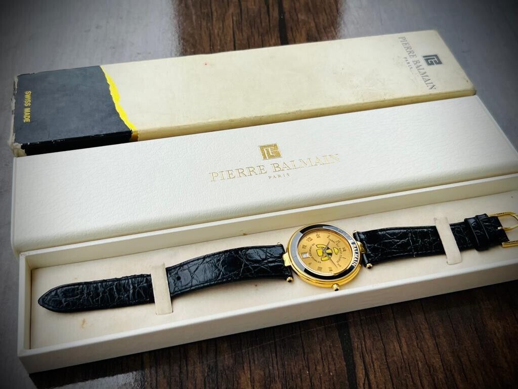 Rare Pierre Balmain Paris Jebal Ali Course Gifted Watch Quartz 35mm With Box - Grab A Watch Co
