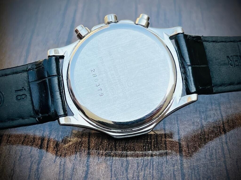 Rare Seiko Mother Of Pearl Diamond Dial Chronograph Quartz Gents Watch, 35mm - Grab A Watch Co