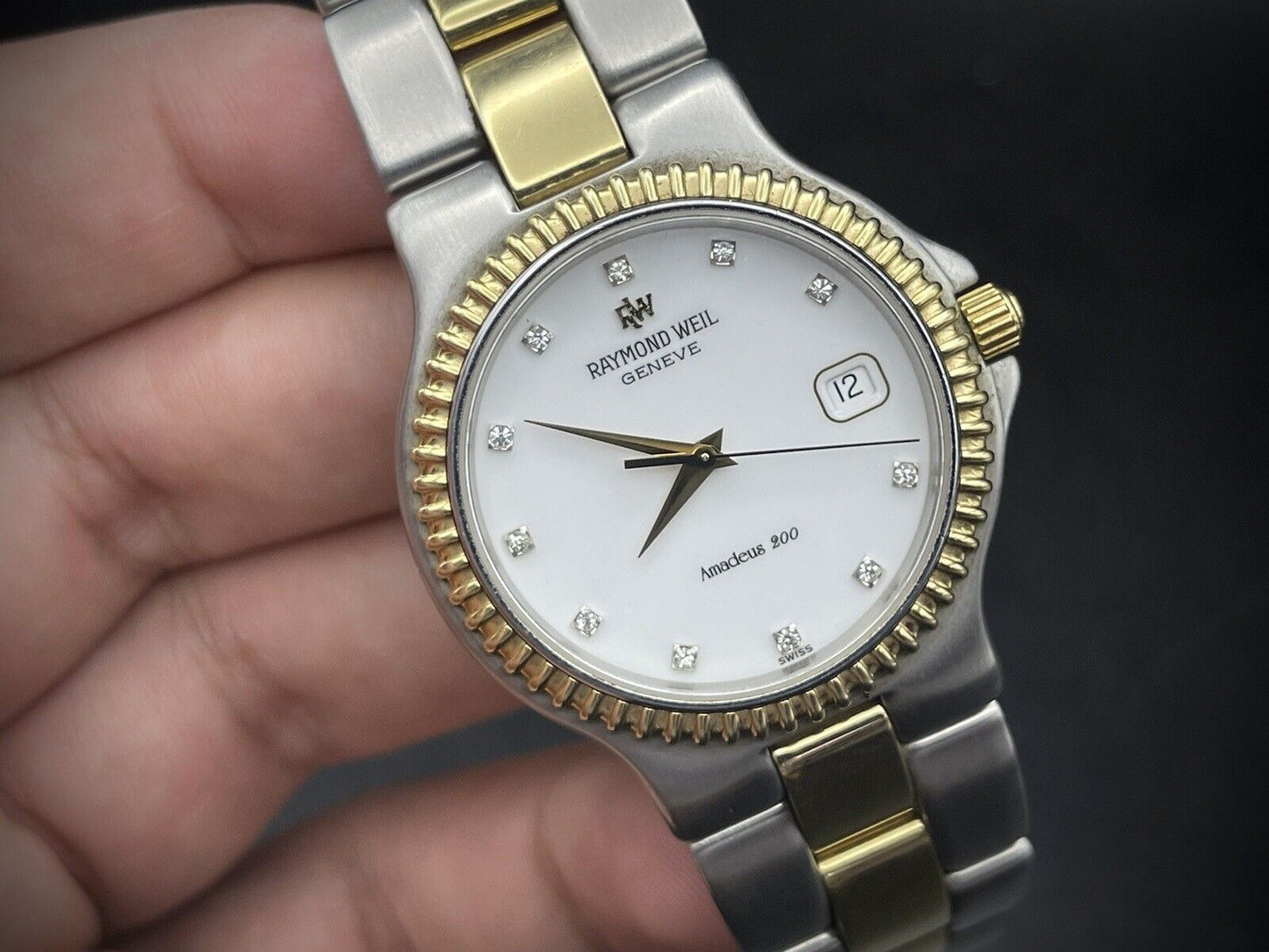 Raymond Weil Amadeus 200 Diamond Dial Mens Swiss Quartz Mens Watch 9203 - Grab A Watch Co