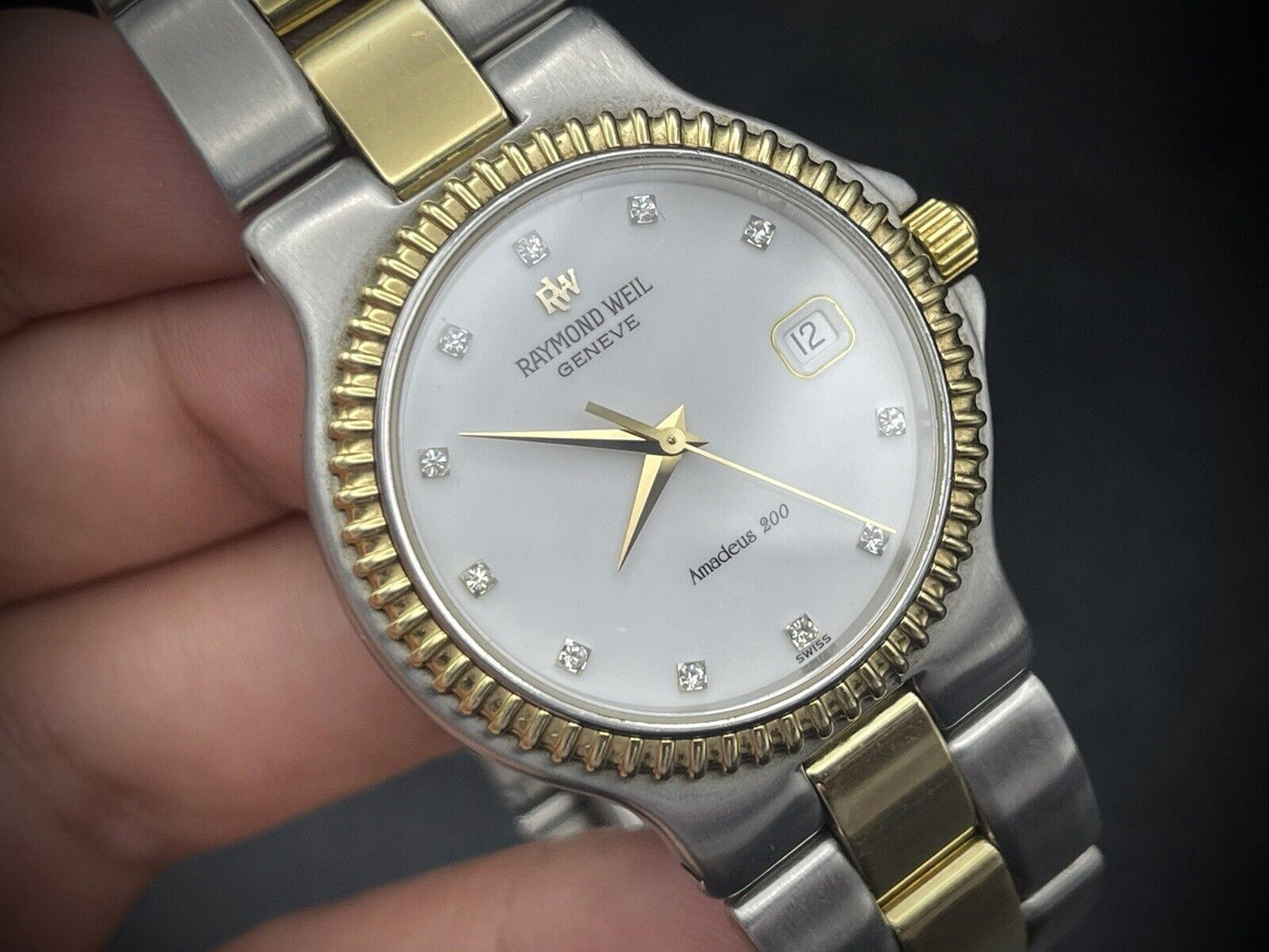 Raymond Weil Amadeus 200 Diamond Dial Mens Swiss Quartz Mens Watch 9203 - Grab A Watch Co
