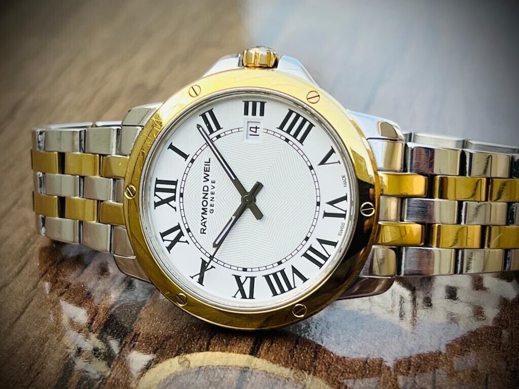 Raymond Weil Geneve 2/Tone Quartz 40mm Gents Watch 5591 Swiss Made, Perfect - Grab A Watch Co