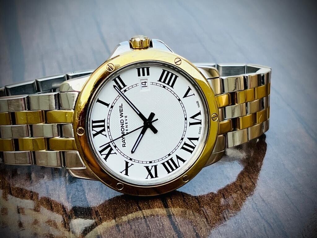 Raymond Weil Geneve 2/Tone Quartz 40mm Gents Watch 5591 Swiss Made, Perfect - Grab A Watch Co