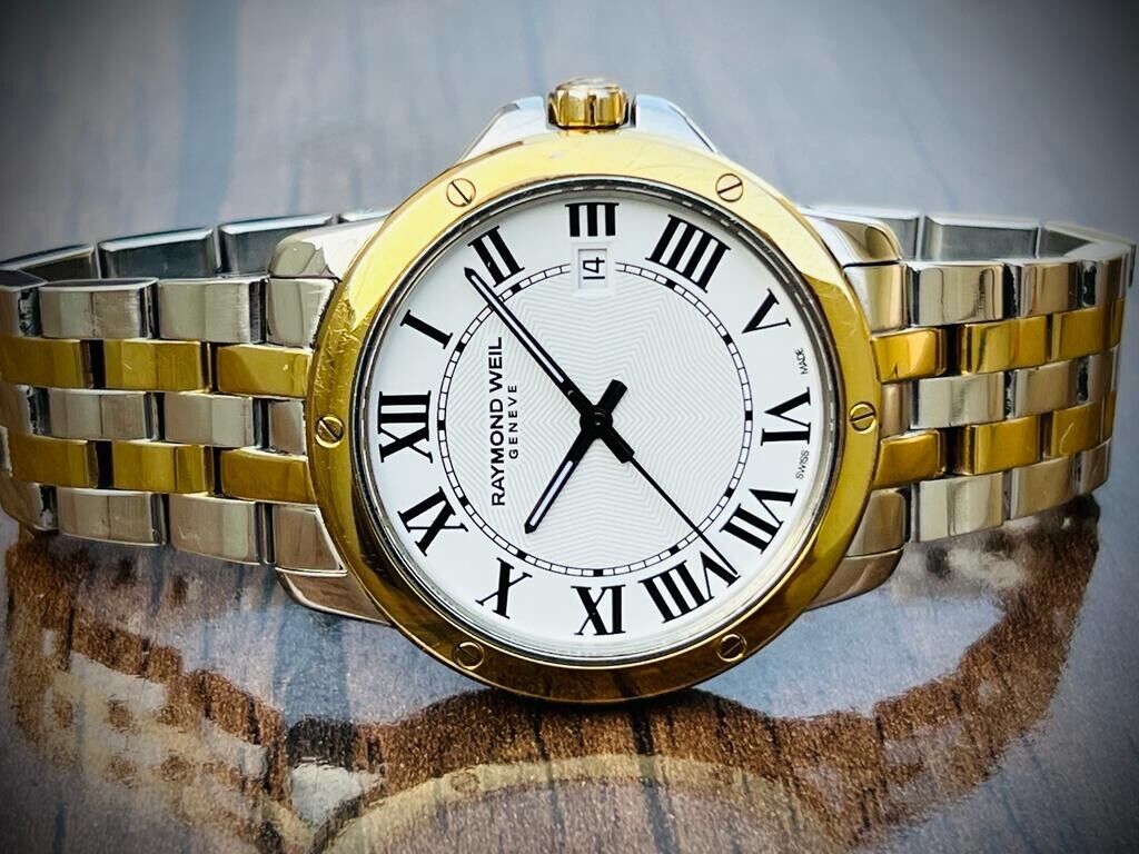Raymond Weil Geneve 2/Tone Quartz 40mm Gents Watch 5591 Swiss Made, Perfect - Grab A Watch Co