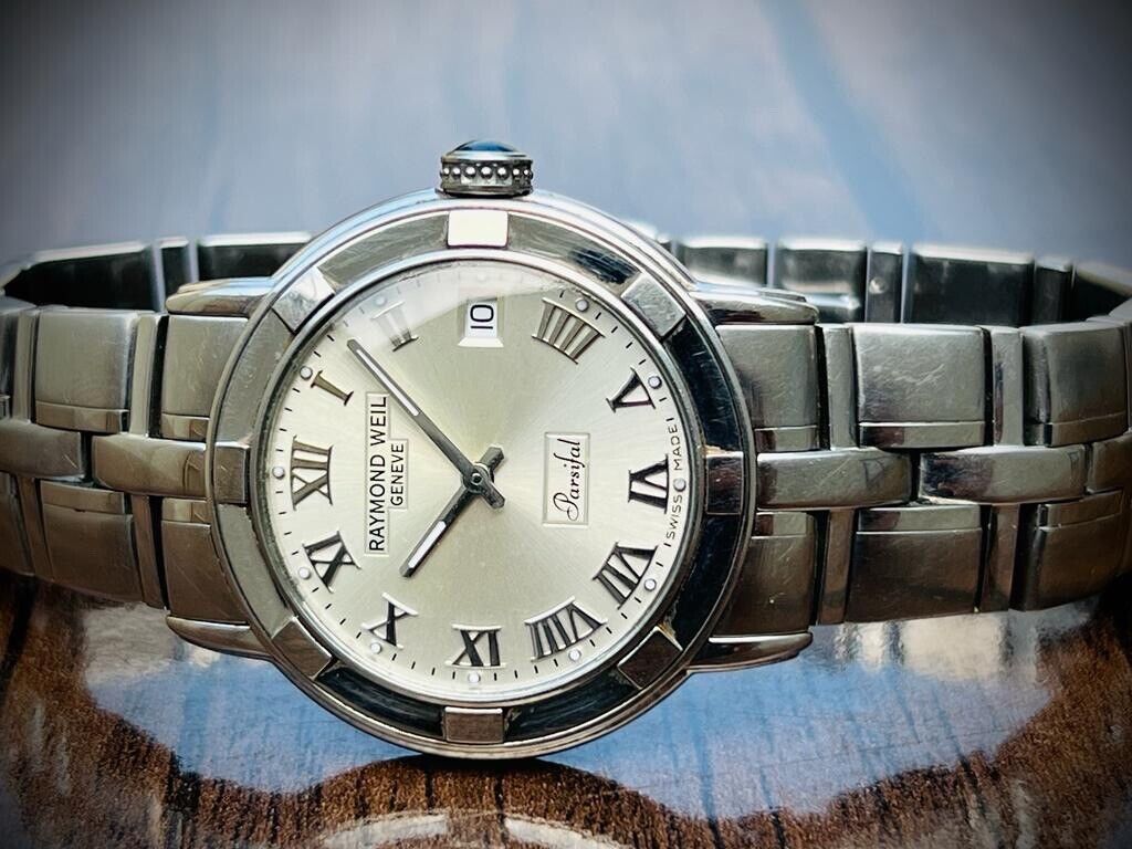 Raymond Weil Parsifal 38mm Stainless Steel Watch 9541 Swiss Made, Perfect - Grab A Watch Co