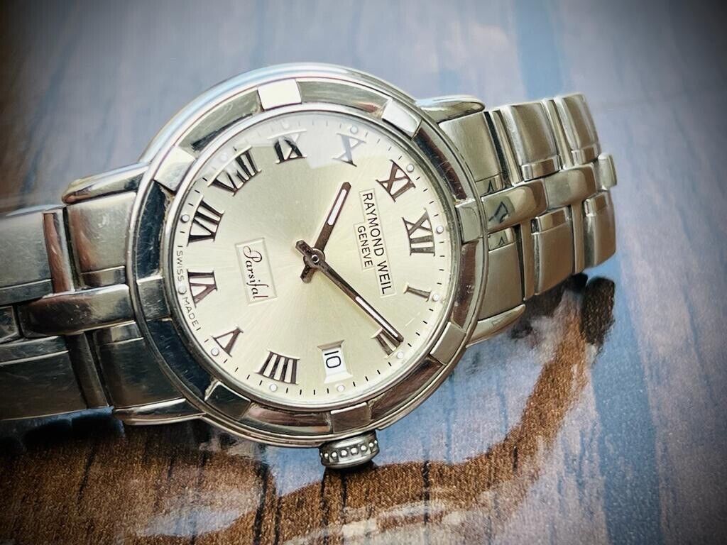 Raymond Weil Parsifal 38mm Stainless Steel Watch 9541 Swiss Made, Perfect - Grab A Watch Co