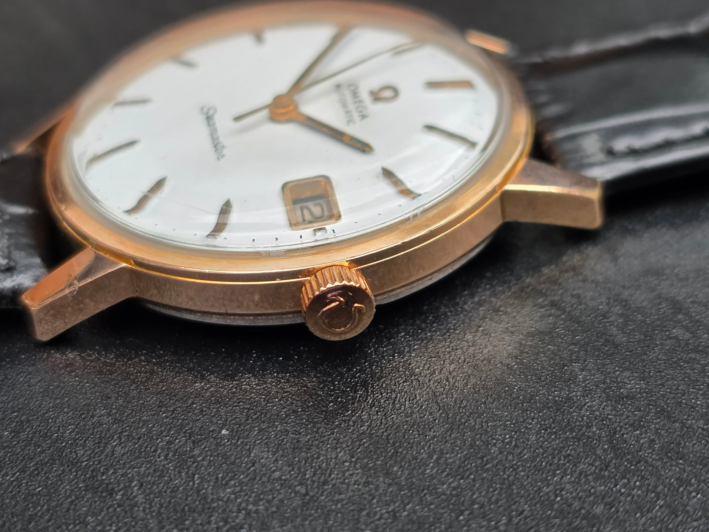 Vintage Omega Seamaster 166.002 Rose Gold Automatic Men's Watch, Cal.565