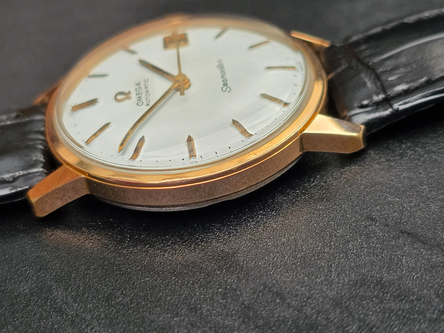 Vintage Omega Seamaster 166.002 Rose Gold Automatic Men's Watch, Cal.565