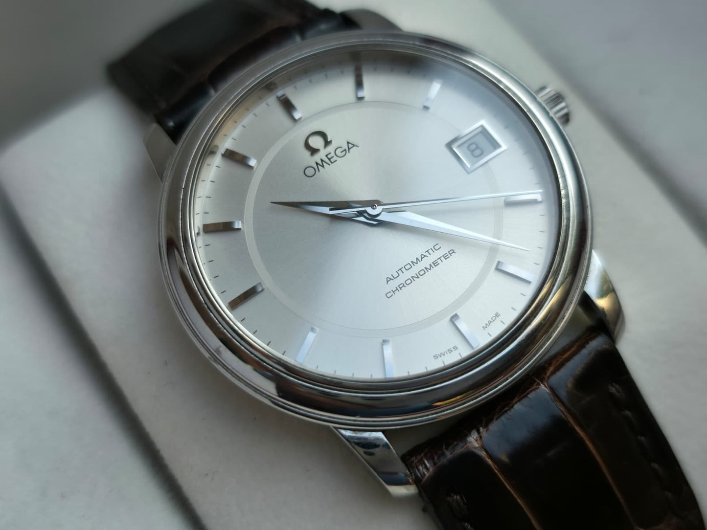 OMEGA De Ville Prestige Co-Axial Chronometer 168.1050 Cal.1109 Men's Watch + Box