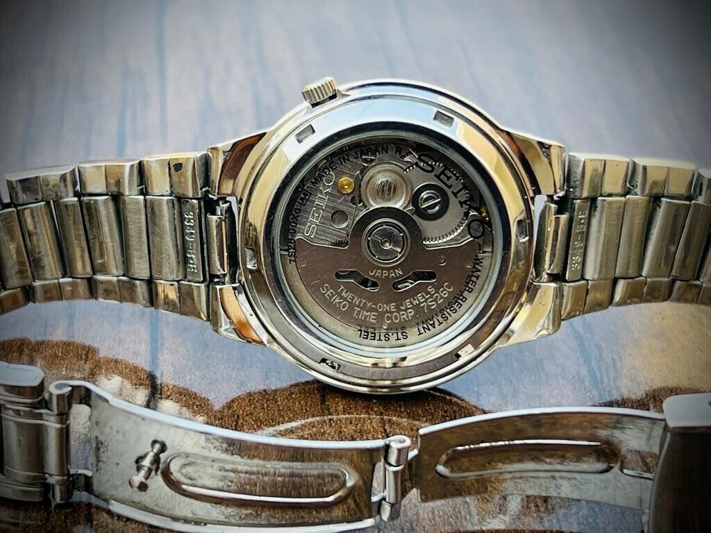 Seiko 5 Automatic 21 Jewels Black Dial, 7S26-00x0 36mm Men’s Watch - Grab A Watch Co