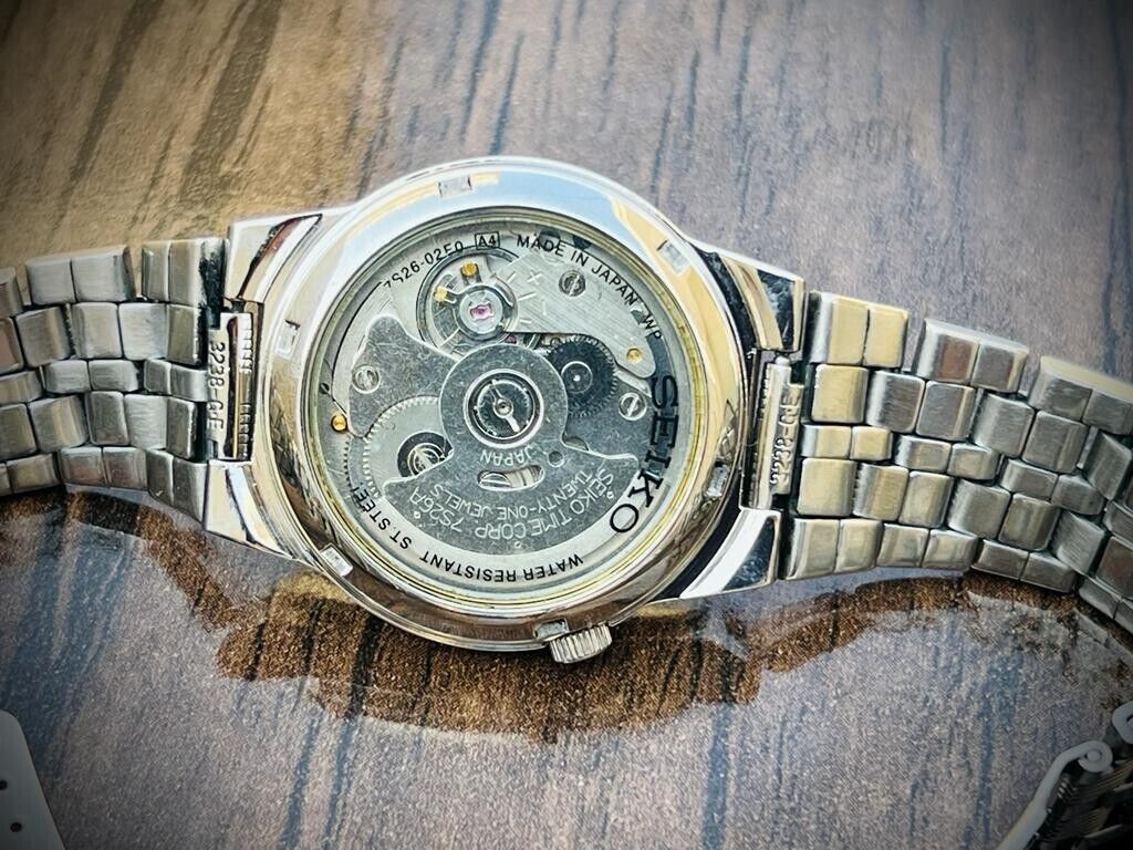 Seiko 5 Automatic 21 Jewels Black Dial, 7S26-02E0 35mm Men’s Watch - Grab A Watch Co