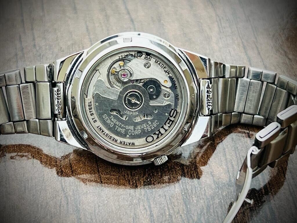 Seiko 5 Automatic 21 Jewels Black Dial, 7S26-02V0 36mm Men’s Watch - Grab A Watch Co