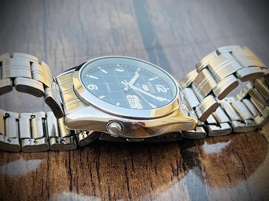 Seiko 5 Automatic 21 Jewels Black Dial, 7S26 03B0, 37mm Gents Watch - Grab A Watch Co