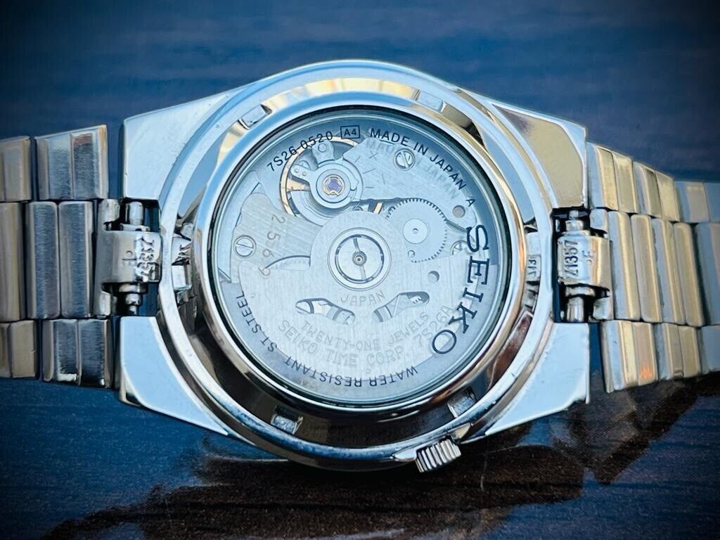 Seiko 5 Automatic 21 Jewels Black Dial, 7S26-0520 35mm Men’s Watch - Grab A Watch Co