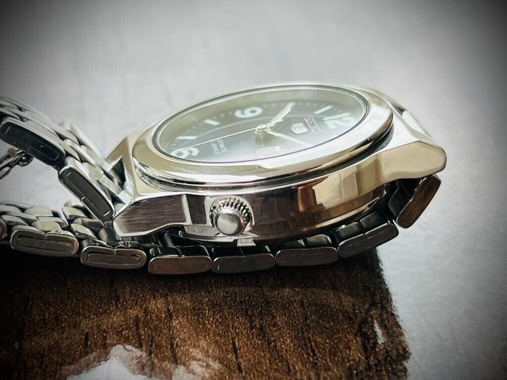 Seiko 5 Automatic 21 Jewels Blue Dial, 7S26-01R0 35mm Men’s Watch - Grab A Watch Co