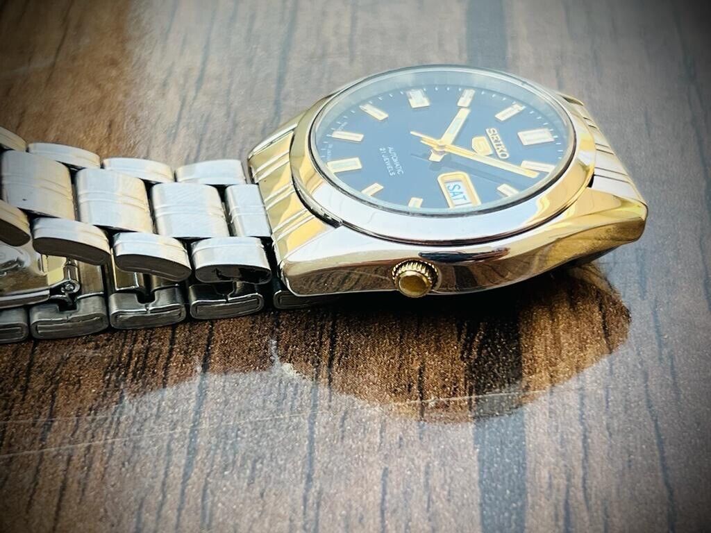 Seiko 5 Automatic 21 Jewels Blue Dial, 7S26 03B0, 36mm Gents Watch - Grab A Watch Co