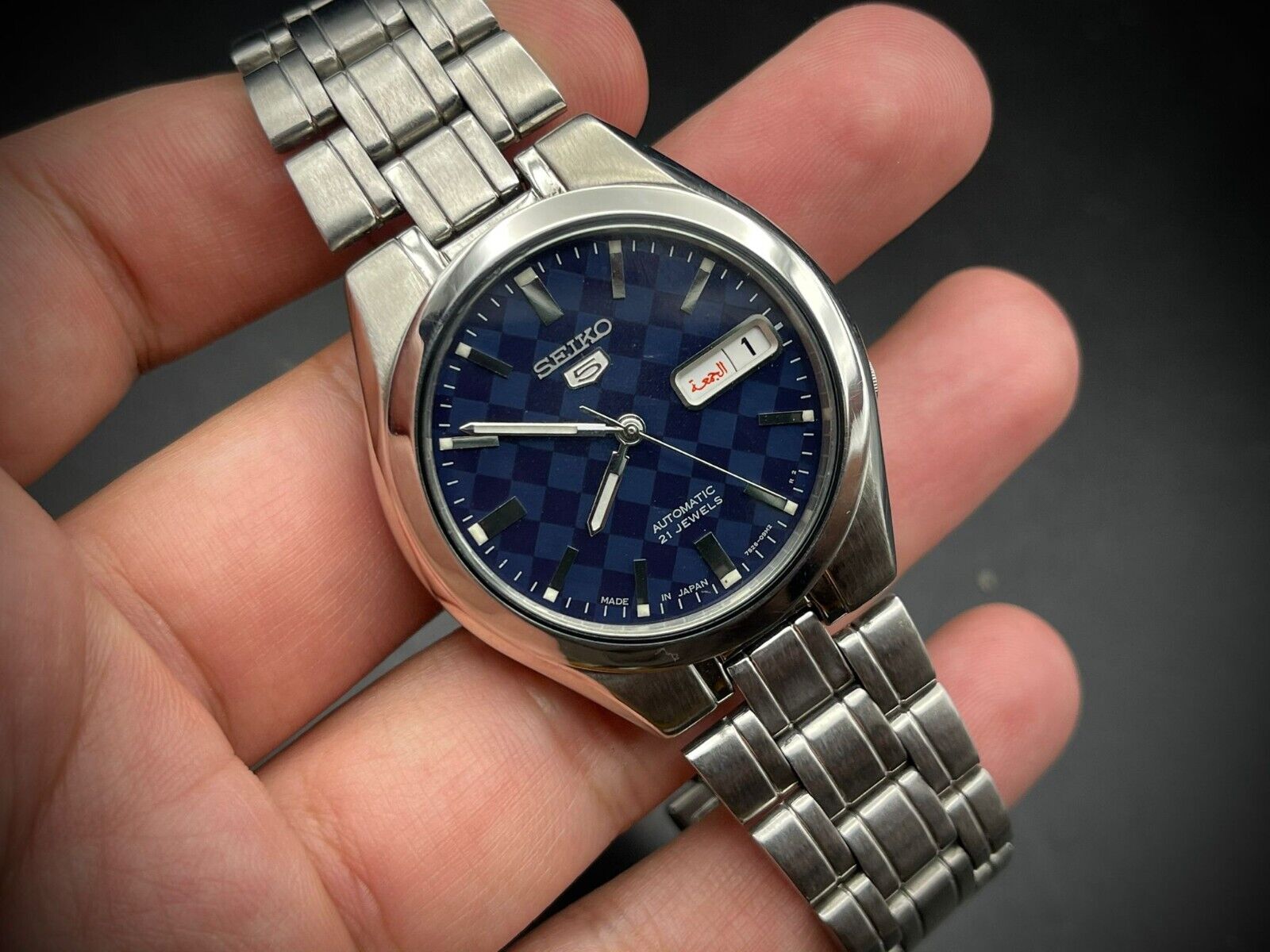 Seiko 5 Automatic 21 Jewels Blue Dial, 7S26 03E0, 36mm, Mens Watch - Grab A Watch Co